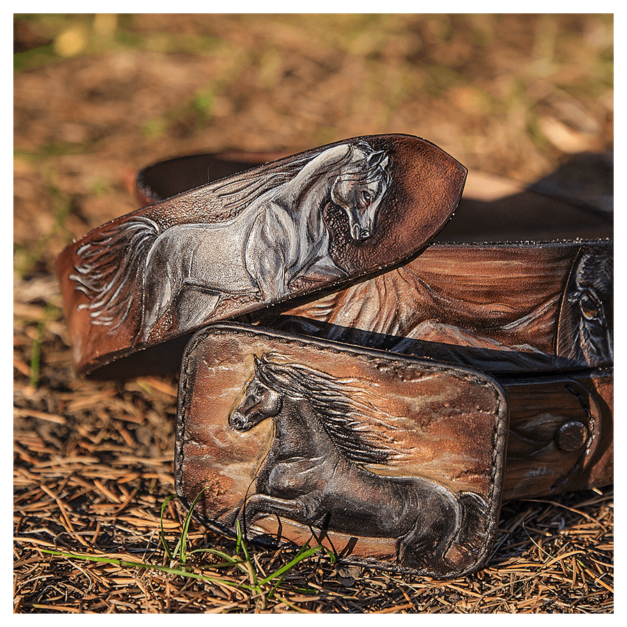 Кожаный ремень «Вороной»