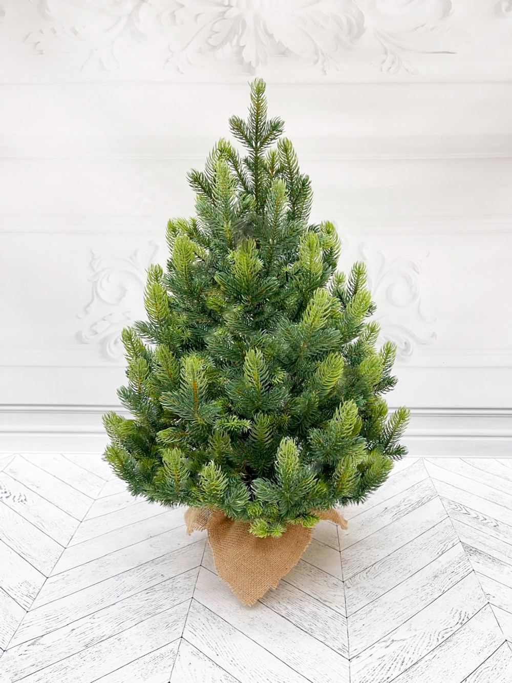 Ель TreeDeLuxe Кремлевская премиум 100 % литая 60см в мешочке зеленая