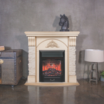 Каминокомплект Real Flame Athena WT с очагом Majestic Lux Black (без пульта)