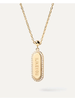 Подвеска-шарм женская PDPaola Ilikeyou Sparkly серебро 925 пробы покрытое золотом 750 пробы CH01-109-U