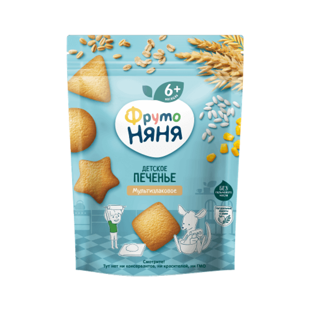 Печенье растворимое ФрутоНяня мультизлаковое, 120г. Печенье растворимое ФрутоНяня мультизлаковое, 120г.