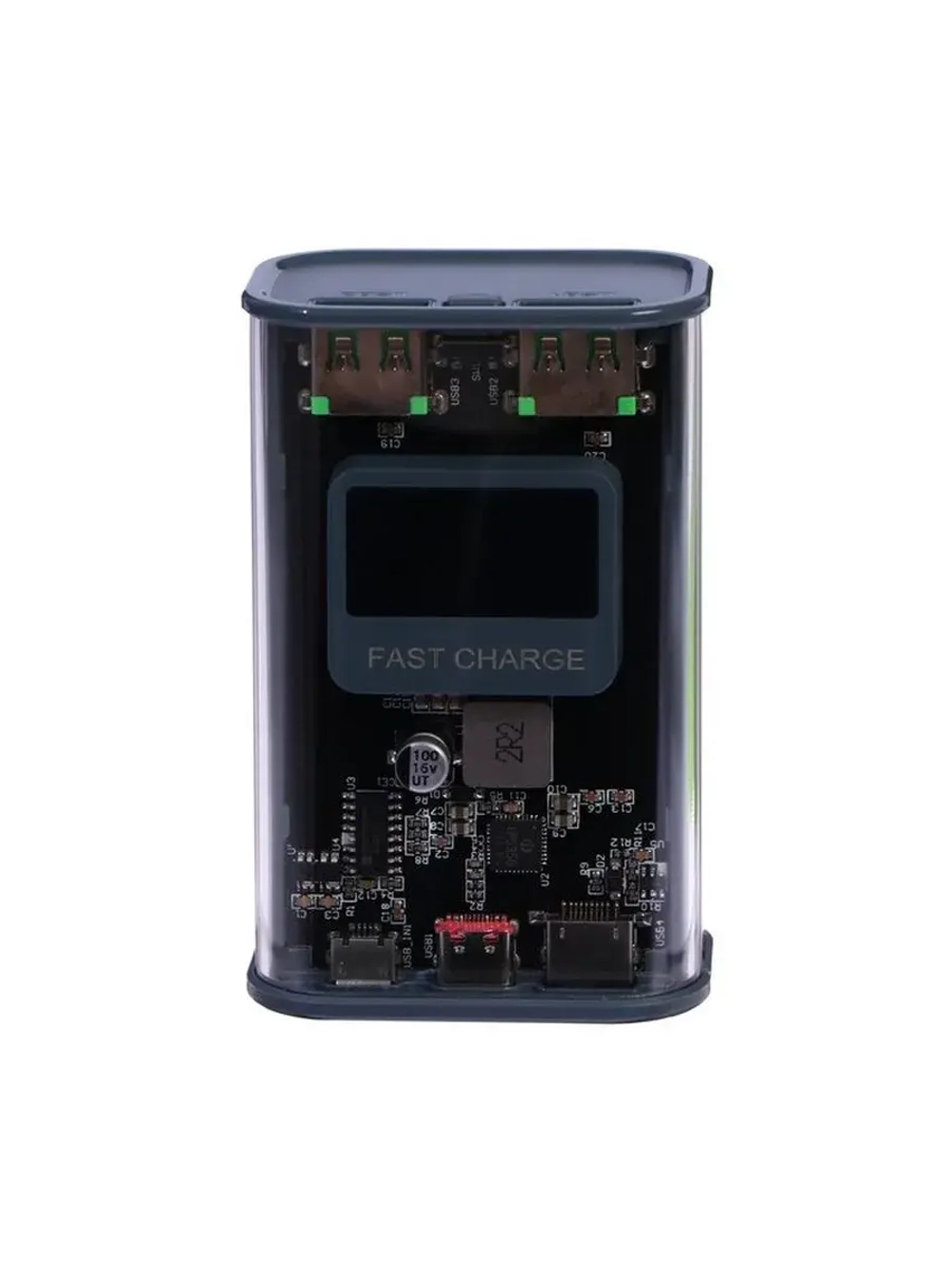 Внешний портативный аккумулятор CRR-28, 10000 мАч, 2USB, 3 А