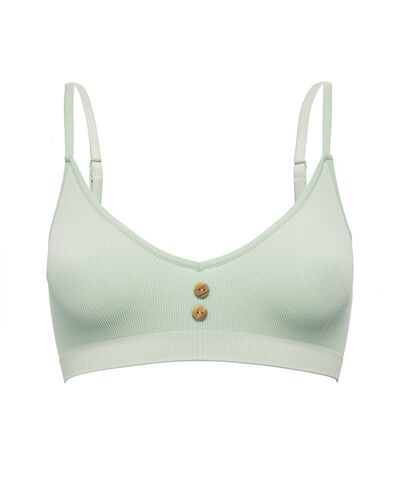 Эко-бюстгальтер в мелкий рубчик Eco-wear (Размер: M-L) (Цвет: черный)