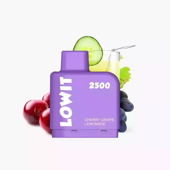 ELFBAR LOWIT 2500 Puffs | Liquid Pod Cartridge - Cherry Grape Lemonade (5% nic)