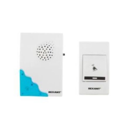 Беспроводной дверной звонок RX-1 32 мелодии 100м (белый) REXANT