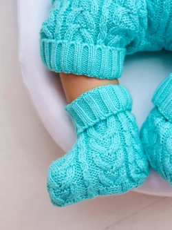 вязаный костюм для новорожденных