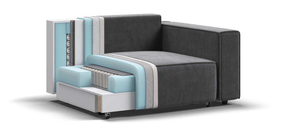 Кресло BOSS SOFT MODOOL велюр Monolit серый