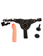 Страпон женский без вибрации Domina (Цвет: телесный, черный)