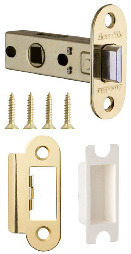 [ТОВАРА НЕТ В НАЛИЧИИ] Защелка врезная Армадилло LH 220-45-25 BOX GP, цвет золото (гарантия - 5 лет)