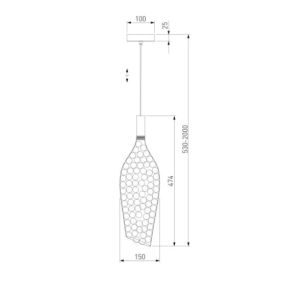 90380/1 / подвесной светильник / золото