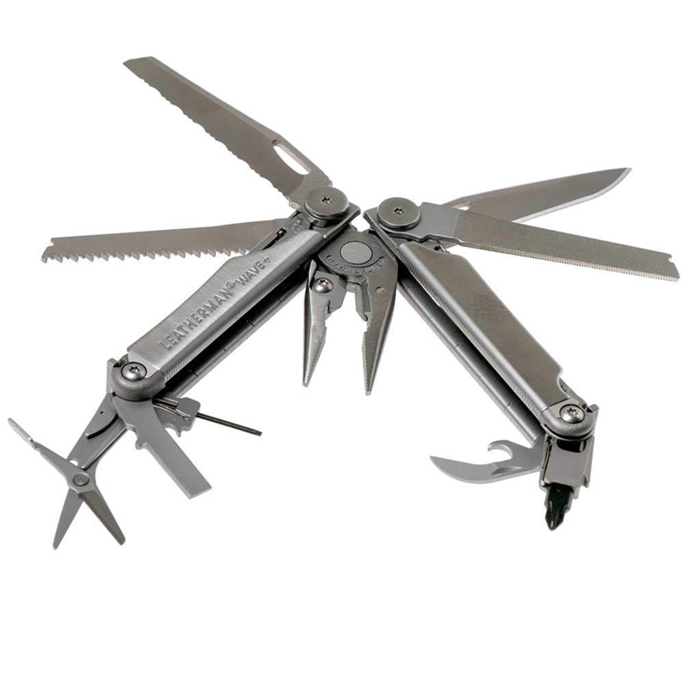 Мультитул Leatherman Wave Plus 2H, 18 функций, стальной, нейлоновый чехол