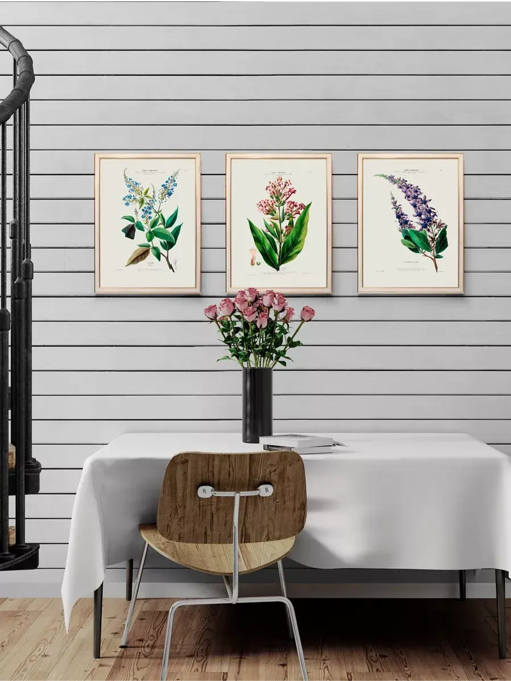 Постер настенный в багетной раме "Ботаника" 42*32 см