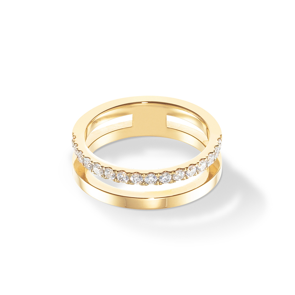 Кольцо Coeur de Lion Crystal-Gold 0136/40-1816 54