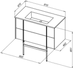 Тумба с раковиной Allen Brau Reality 90 см 1.32006.WM матовый белый