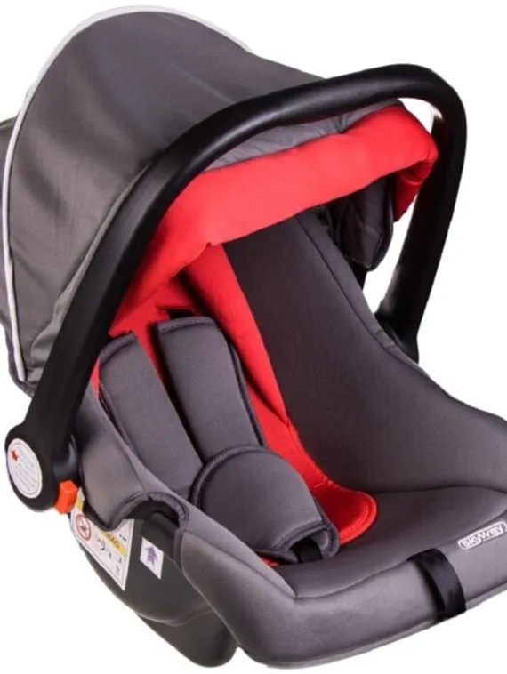 Автокресло детское 0+ гр Skyway Егоза (0-13 кг/ 0-1 лет) Серо-красное, S02801018