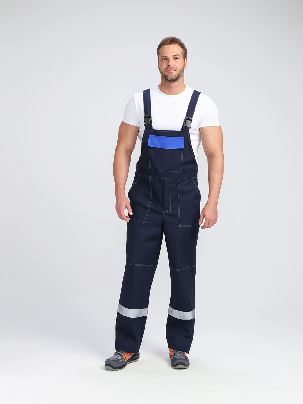 Костюм Бриготек-2 СОП (тк.Смесовая,260) п/к, т.синий/васильковый