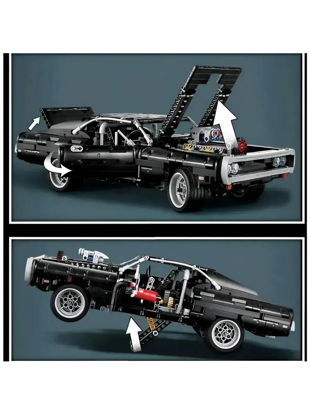Конструктор Dodge Charger Доминика Торетто 1077 деталей 2338