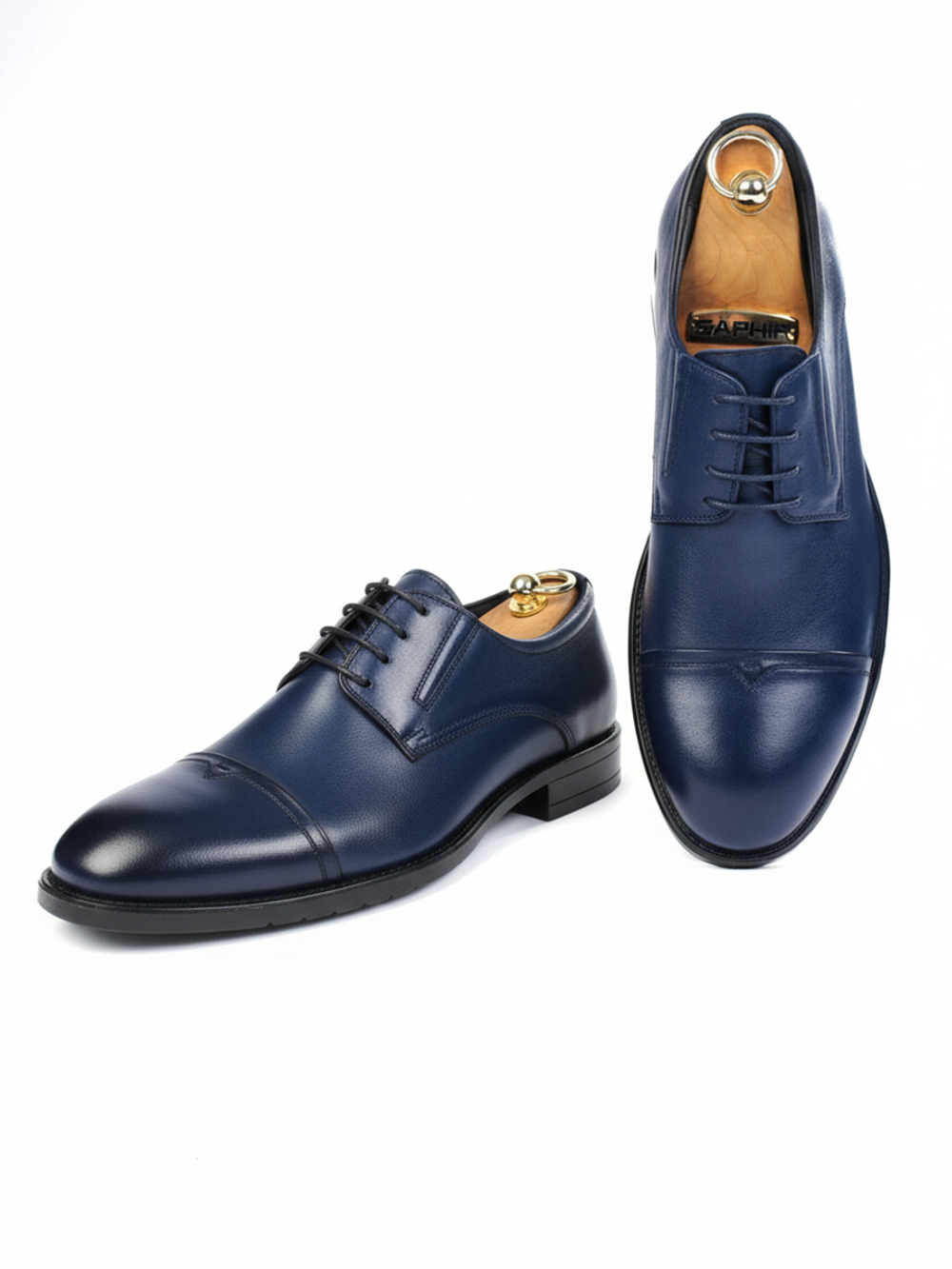 Туфли мужские синего цвета дерби V589син Vorsh