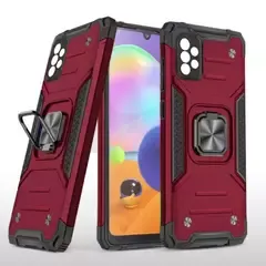 Противоударный чехол Strong Armour Case с кольцом для Samsung Galaxy A73 (Красный)