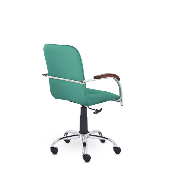 Кресло Самба GTP СН D8 (темный орех) Z34 (светло-зеленый)