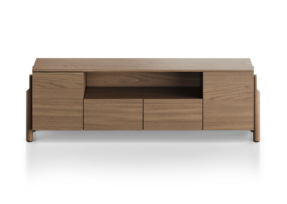 Тумба Basic под ТВ с нишей ширина 170 см (натуральный дуб)