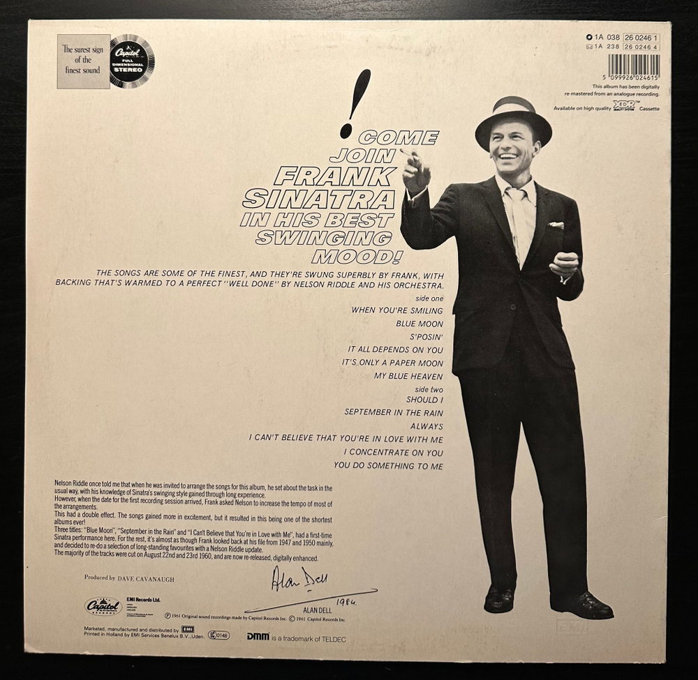 Frank Sinatra - Sinatra's Swingin' Session!!! (Голландия 1984г.)