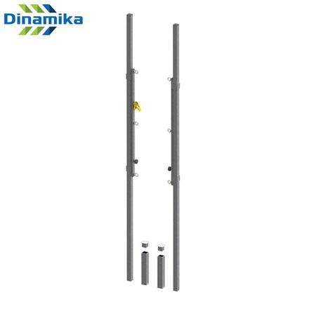 Стойки волейбольные универсальные со стаканами с системой натяжения (цвет светло-серый)