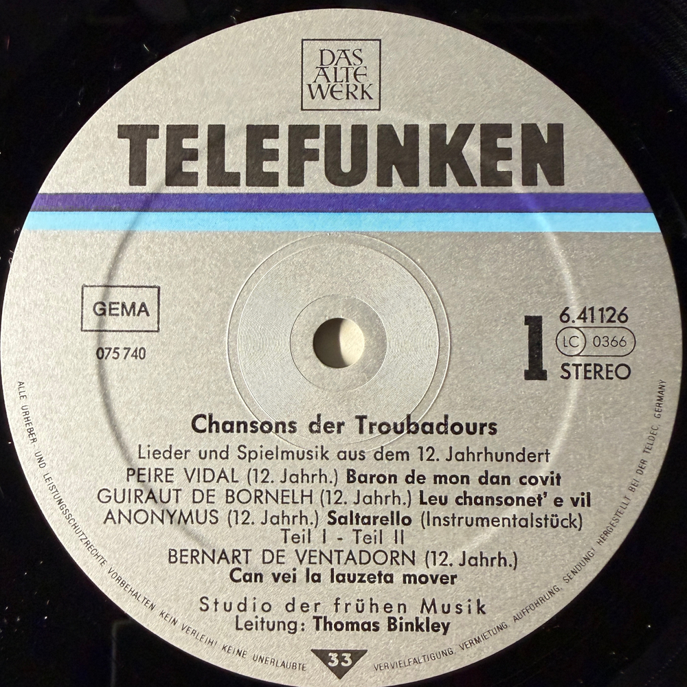 Шансоны трубадуров - Песни и игровая музыка 12-го века (Германия)Т