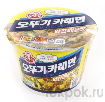 Лапша со вкусом карри Ottogi Curry Noodle, 110 гр