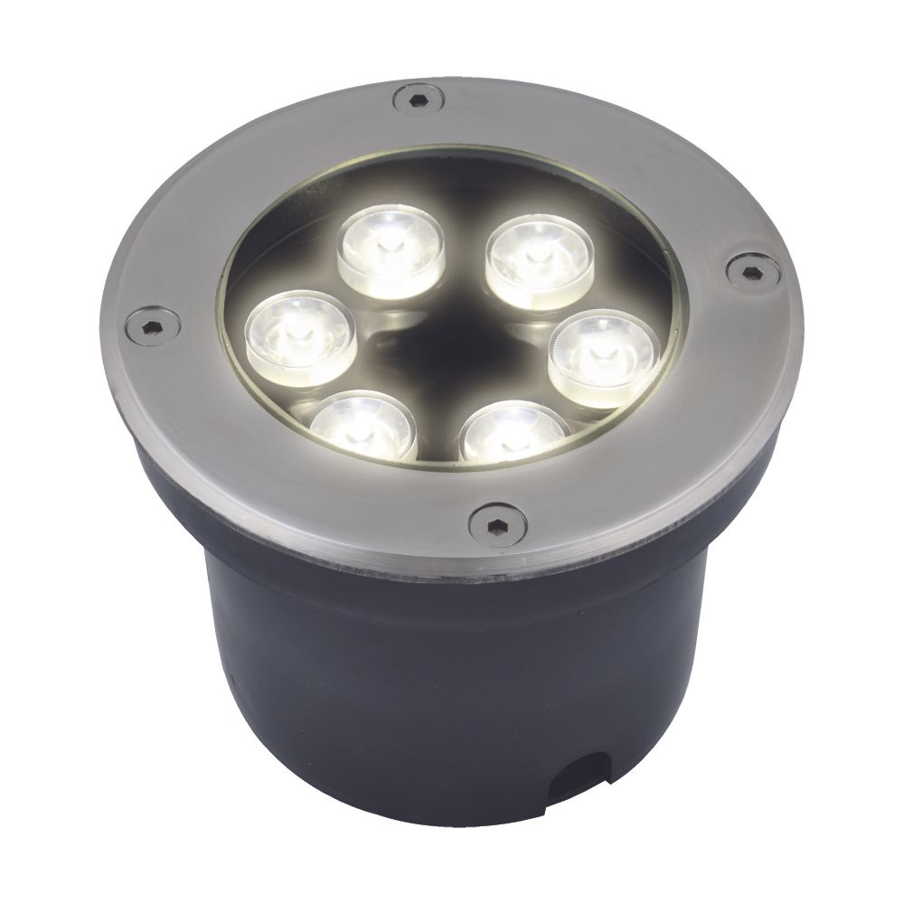 ULU-B11A-6W-2700K IP67 GREY Светильник светодиодный уличный. Архитектурный встраиваемый. Теплый белый свет 2700К. Корпус серый. TM Uniel.