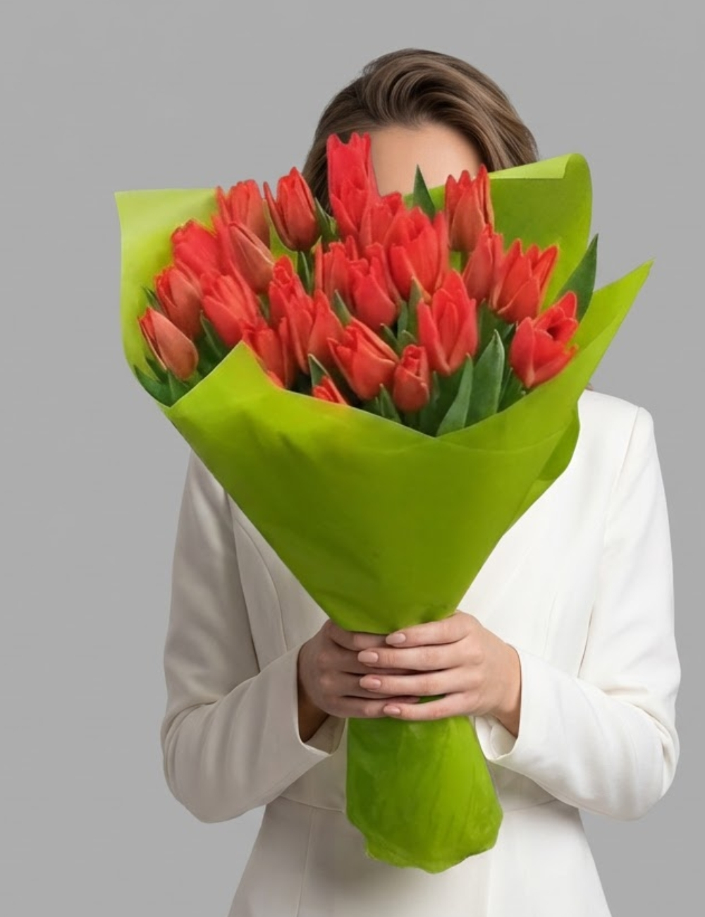 Букет из красных тюльпанов