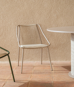 Уличный стул Zivia из веревки цвета экрю и стали цвета таупе