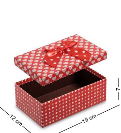 WG-14/1-B Коробка подарочная «Прямоугольник» цв.красн./бел.