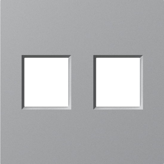 Накладка 2-я для розеток RJ45, TV, SAT,  матовый серый,  серия A07