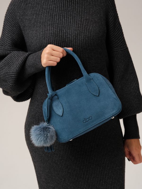 Замшевая сумка DBR 31348 синий туман