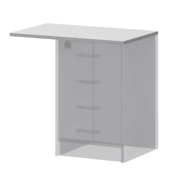 Крышка к приставным тумбам А-706.Ф Белый 730x450x22 Арго