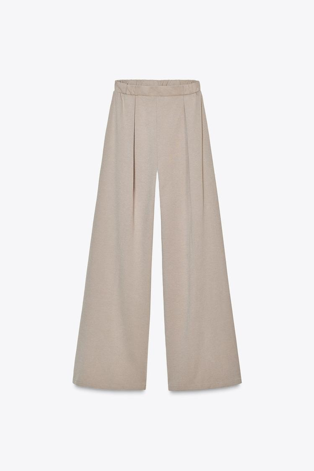 ZARA БРЮКИ ИЗ ТКАНИ С ЭФФЕКТОМ ПОТЕРТОСТИ, ПЕСОЧНЫЙ