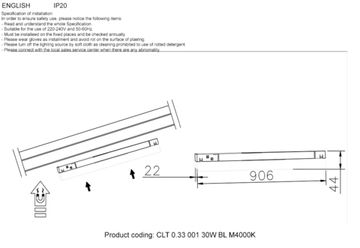 Трековый светодиодный магнитный светильник CLT 0.33 001 30W WH M4000K 48V белый Space Crystal Lux