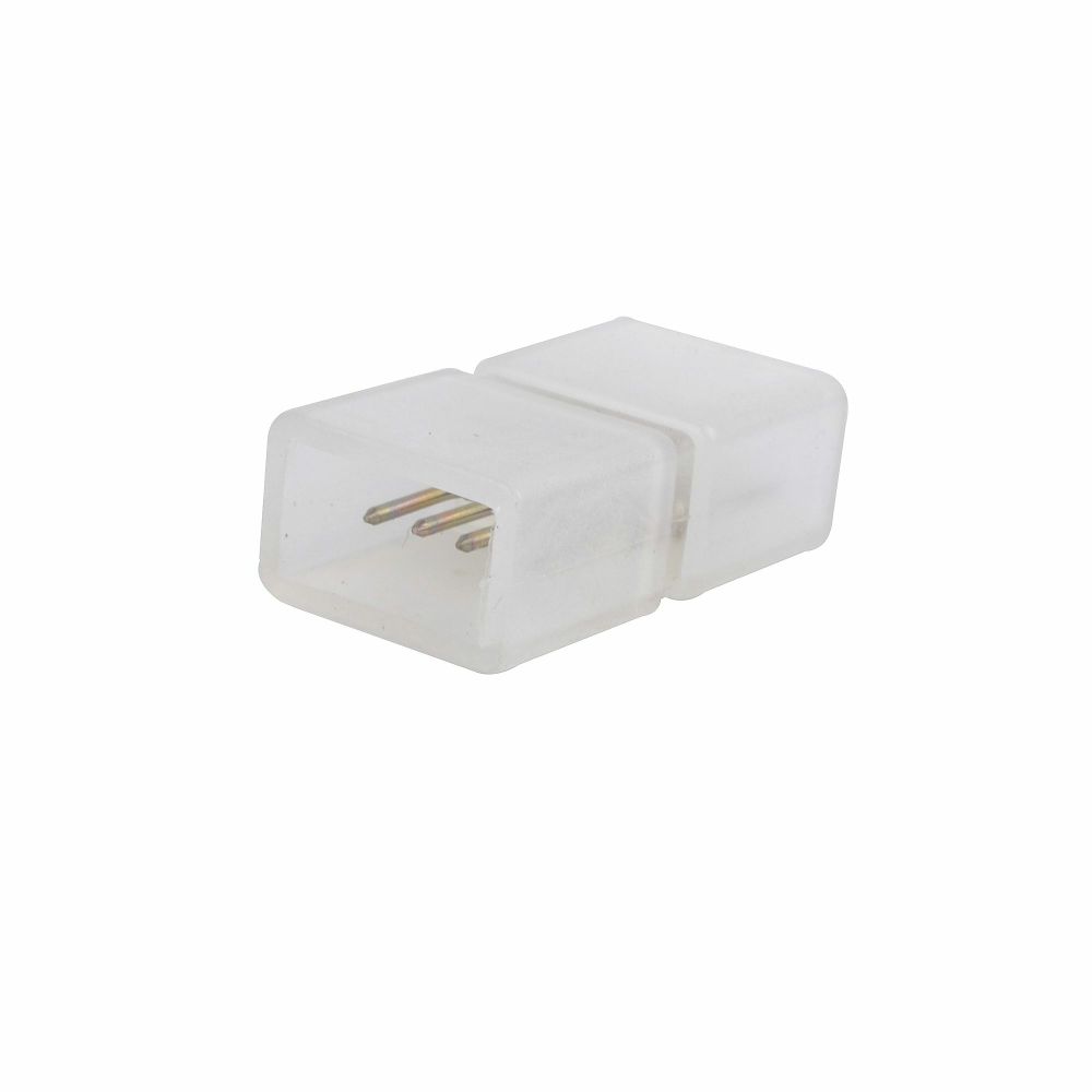 UTC-K-14/B67-RGB CLEAR 025 POLYBAG Соединитель контактный прямой для светодиодных лент 220В 5050 RGB, 4 контакта.Цвет прозрачный, 25 штук в пакете. TM