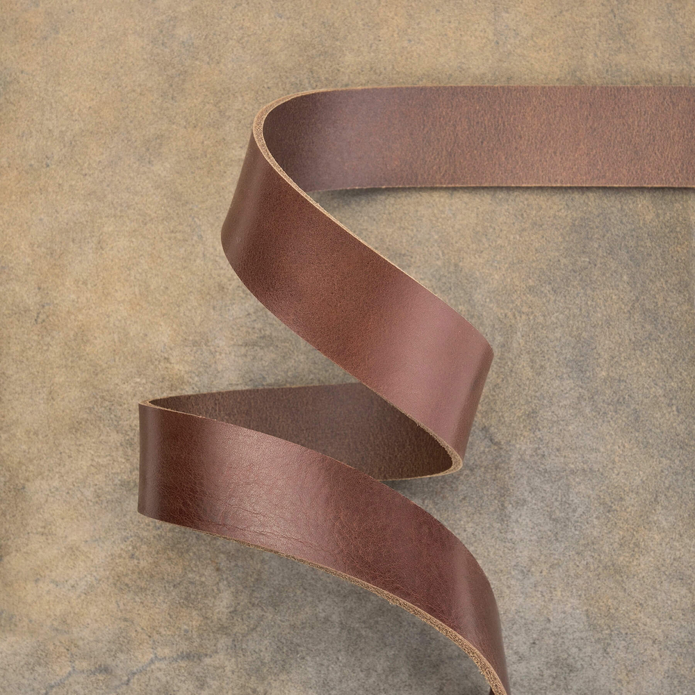 Ременная заготовка Миссури МС12 цв. Коньячный, толщ. 3,3-3,5 мм