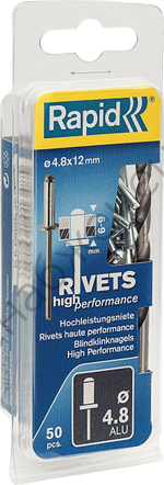 RAPID 4.8х12 мм, 50 шт, Алюминиевая заклепка (5000388)