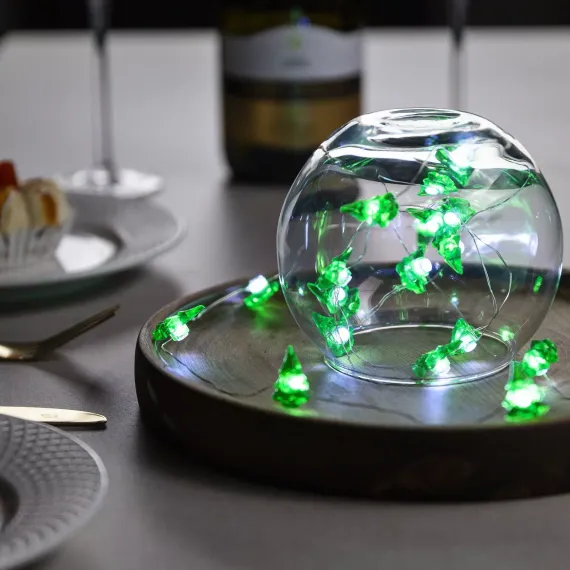 Гирлянда нить-роса с насадками Ёлочка 2 м., IP20, 20 тёплых белых LED, 2 режима, ААх2, Luazon Lighting (7867178)