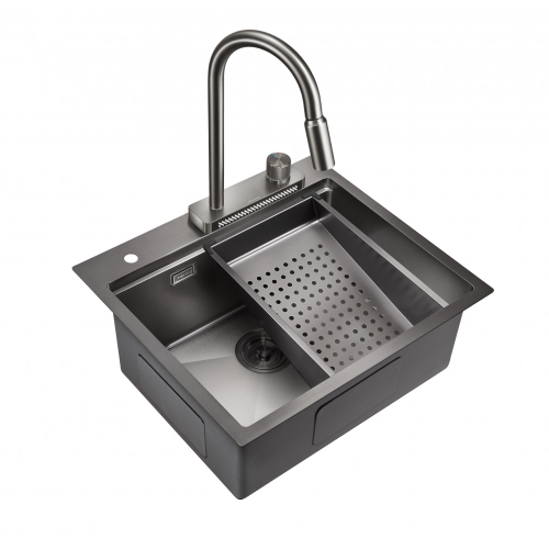 Мойка для кухни Milacio Denia 57 Steel MC.77409 сталь воронёная