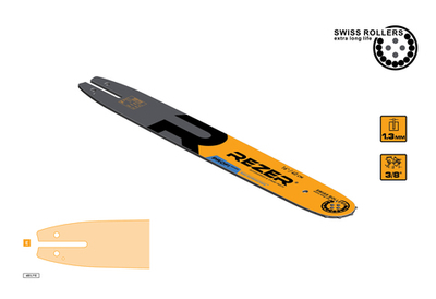 Rezer Profi 403 L 9 E Сварная многослойная направляющая шина для цепных пил