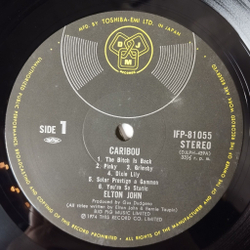Винтажная виниловая пластинка LP Elton John Caribou (Japan 1974) (Obi Copy)