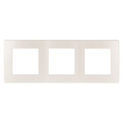 Рамка для розеток и выключателей ЭРА Серия 12 12-5103-15 на 3 поста, Сатин, перламутр