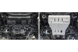 Защита картера Rival для Toyota 4Runner V (V - 4.0) 4WD 2013-н.в./Toyota Land Cruiser Prado 150 (V - 2.7; 2.8D; 3.0D; 4.0) 4WD 2009-2020 2020-н.в., алюминий 6 мм, с крепежом, штампованная, 2333.9542.1.6