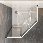 Душевое ограждение Azario OSAKA 900х900х1950 две сдвижные двери, прозрачное стекло 5 мм, профиль хром (AZ-092K2-90-CH-CL)