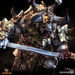 Миниатюра Вождь Скотобойни Slaughterhorn Chieftain 75мм