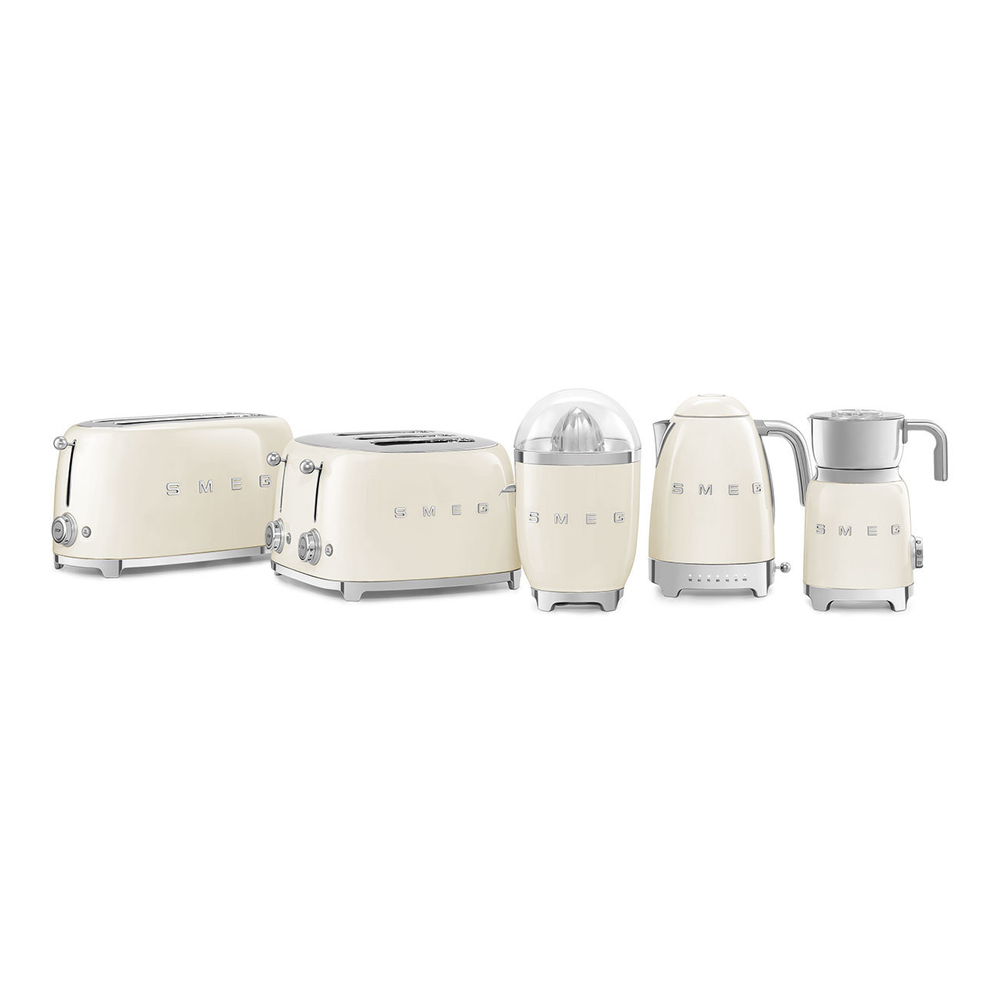 Тостер Smeg Стиль 50-х годов для 4 тостов TSF03CREU кремовый
